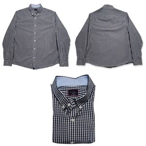 Untuckit Men's Shirt XL Slim Black White Gingham Long Sleeve Button Down EUC